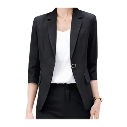 SKLS037  Custom-made spring and summer thin three-quarter-sleeved casual suits, tops, slim-fitting, small suits, women's jackets, short sleeves, waisted blazers     SKLS037  Custom-made spring and summer thin three-quarter-sleeved casual suits, tops, slim-fitting, small suits, women's jackets, short sleeves, waisted blazers